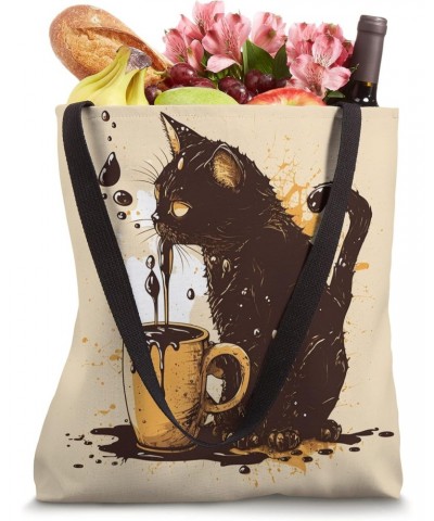 Funny Cat mother coffee lover Design Kitten Humor Cat Lover Tote Bag $10.14 Totes