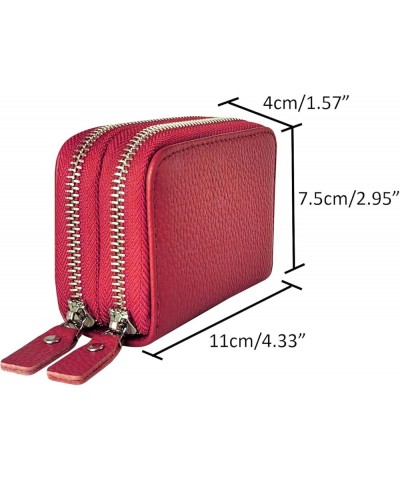 Ladies Leather Zip Credit Card Wallet, Accordion Wallet, Multi Compartment, RFID Blocking (Pink) Burgundy $9.54 Wallets