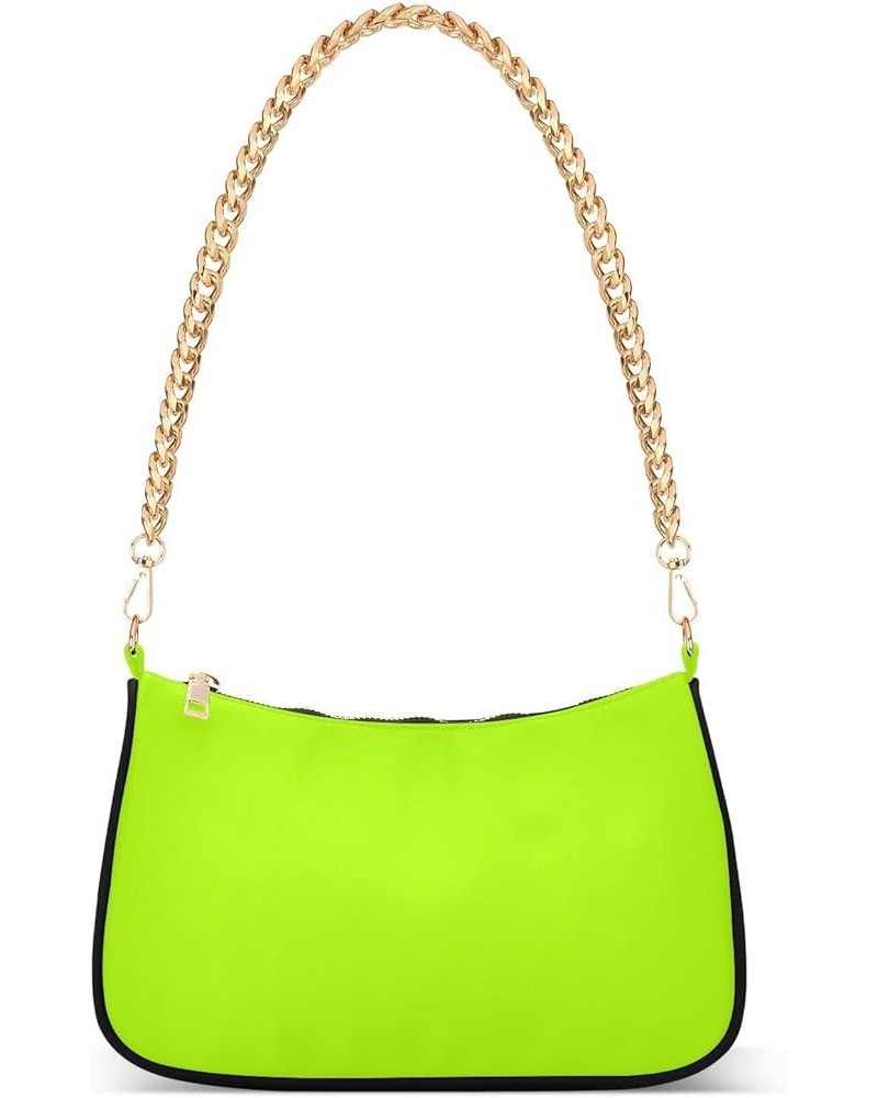 Fuchsia Women's Stylish Chain Shoulder Handbag, Evening Clutch with Chain, Polyester & Aluminum Alloy Lemon Green $15.59 Shou...