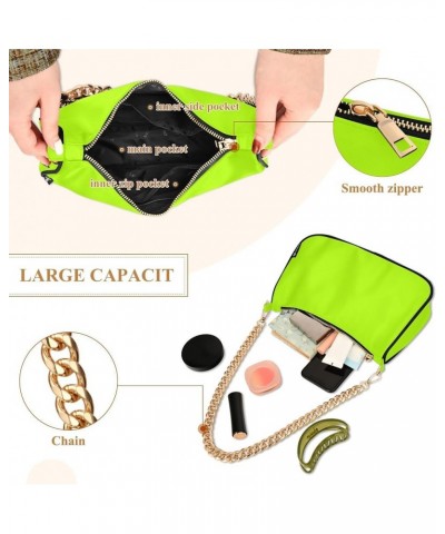 Fuchsia Women's Stylish Chain Shoulder Handbag, Evening Clutch with Chain, Polyester & Aluminum Alloy Lemon Green $15.59 Shou...