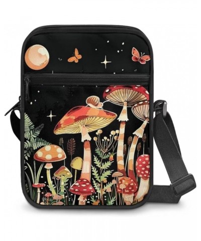 Messenger Bag for Women Crossbody Cell Phone Purse Small Shoulder Pouch for Outdoor Mushroom Moon $8.85 Crossbody Bags