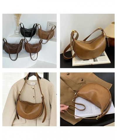 Small Sling Crossbody Bag for Women Crescent Crossbody Bag Trendy Shoulder Bag Travel Sling Bag Coffee $22.42 Totes