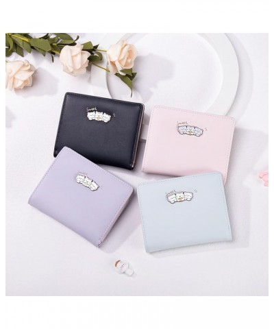 Girls Cute 3D Duck Mini Folding Wallet Tiny Zipper Wallet Cash Pocket Card Holder ID Window Purse for Women BLACK Cat $8.24 W...