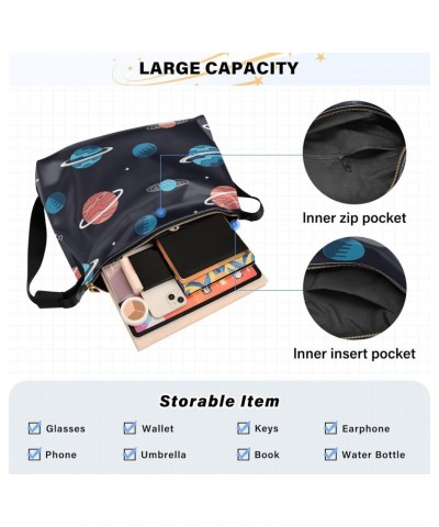 Planet Cute Large Shoulder Bag, Hobo Bags for Women Men Soft PU Leather Crossbody Purse,FT1O941 $17.81 Crossbody Bags