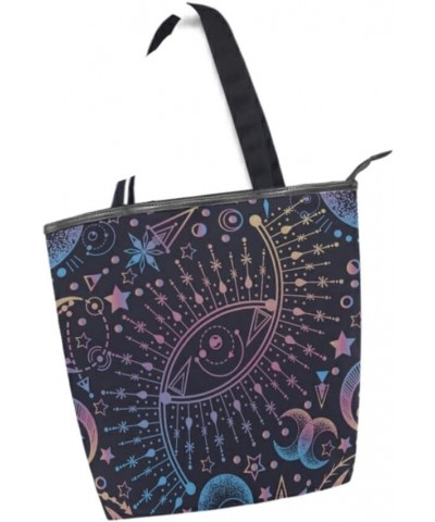 Sun Moon Star Astrology Tote Handbag for Women Tote Bag, Canvas + leather Shoulder Bag, Hobo bag, Satchel Purse(228rh8a) $13....