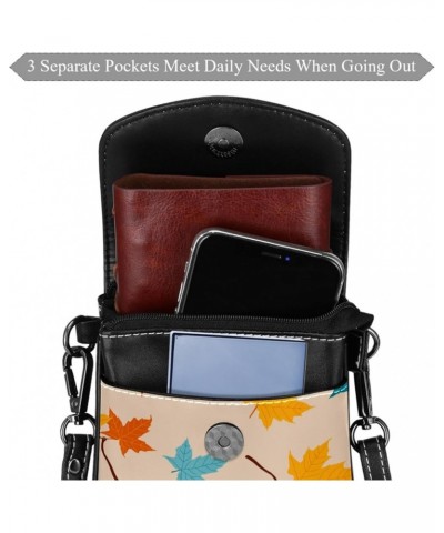 Stylish Leather Phone Bag - Crossbody Purse for Women - Classic & Functional Shoulder Bag Mushroom Print Multicoloured3 $15.3...