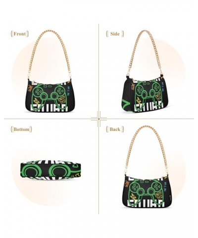 Shoulder Bag Joystick Video Game Controller Gamer Squad Women Clutch Handbag Shoulder Purch Date Chain Bag Tote Bag Spring Ho...