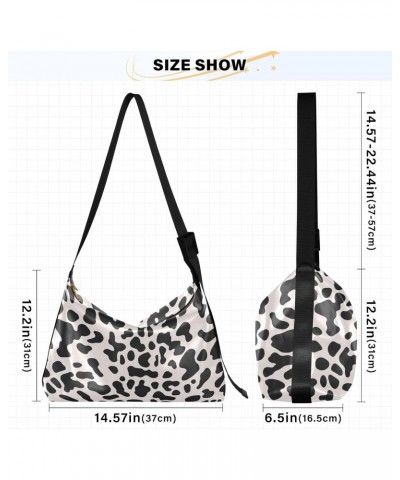 Cow Texture Black Shoulder Bag for Women Waterproof PU Leather Hobo Bags Crossbody Purse with Zipper Closure $17.15 Shoulder ...