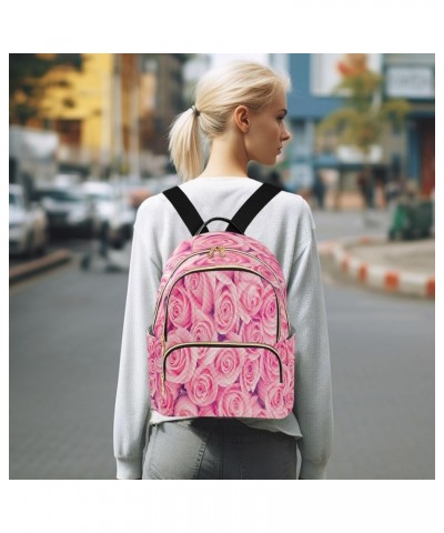 Rose Blossom Vintage Women Backpack Purse Ladies Fashion Shoulder Bag Daypack Travel Bag 10L Small $17.50 Backpacks