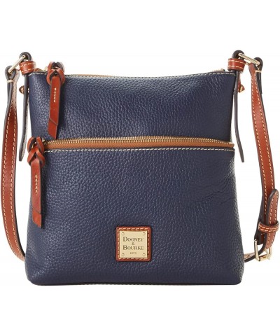 Handbag, Pebble Grain Letter Carrier Crossbody Midnight Blue $39.27 Crossbody Bags