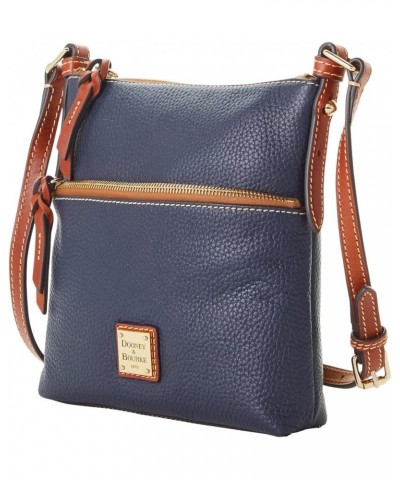 Handbag, Pebble Grain Letter Carrier Crossbody Midnight Blue $39.27 Crossbody Bags