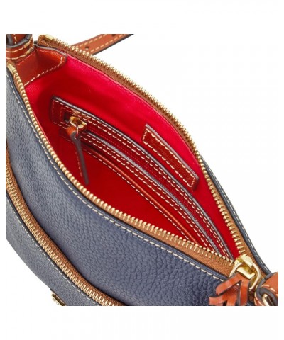 Handbag, Pebble Grain Letter Carrier Crossbody Midnight Blue $39.27 Crossbody Bags