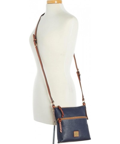 Handbag, Pebble Grain Letter Carrier Crossbody Midnight Blue $39.27 Crossbody Bags