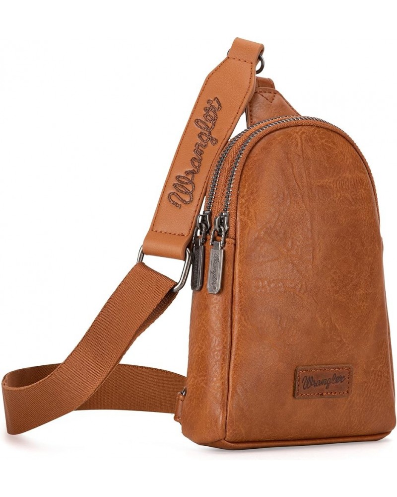 Crossbody Sling Bag for Women with Strap A-light Brown $14.74 Crossbody Bags