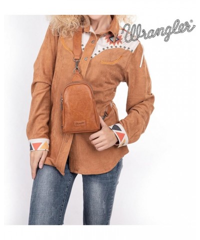 Crossbody Sling Bag for Women with Strap A-light Brown $14.74 Crossbody Bags