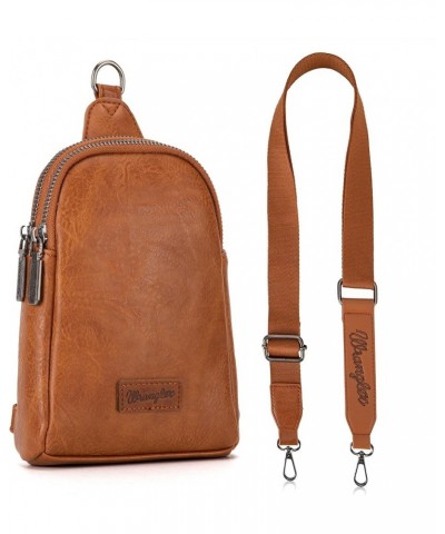 Crossbody Sling Bag for Women with Strap A-light Brown $14.74 Crossbody Bags