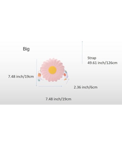 Cute Daisy Flower Purse Crossbody Bag for Women Girls Novelty Silicone Shoulder Bag, 2 Sizes Pink Big $11.04 Shoulder Bags