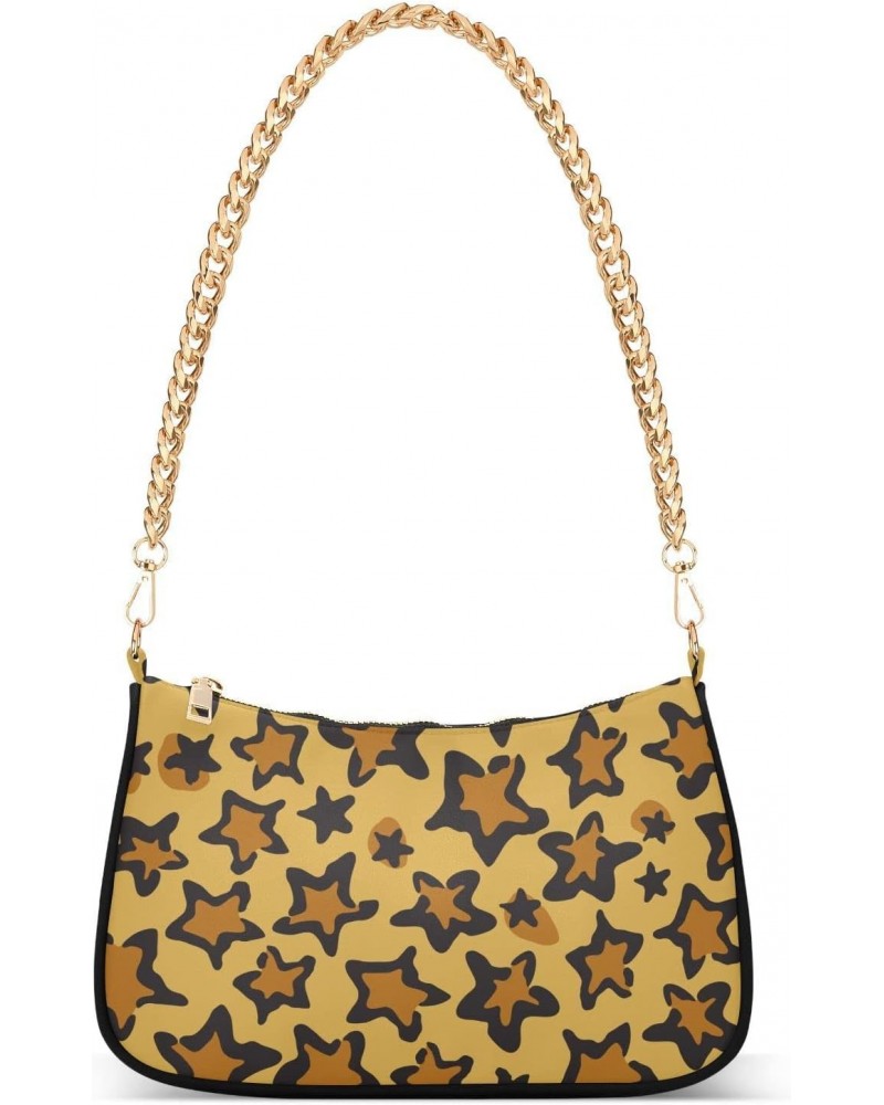 Shoulder Bag for Women Purse Clutch Star Leopard Print Chain Shoulder Tote Handbag with Zipper Closure(237ya0b) $15.68 Should...