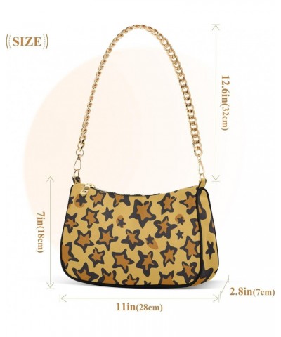 Shoulder Bag for Women Purse Clutch Star Leopard Print Chain Shoulder Tote Handbag with Zipper Closure(237ya0b) $15.68 Should...