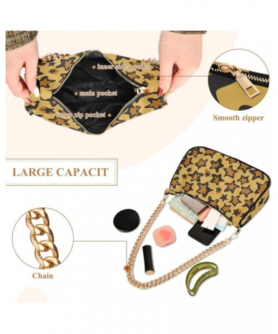 Shoulder Bag for Women Purse Clutch Star Leopard Print Chain Shoulder Tote Handbag with Zipper Closure(237ya0b) $15.68 Should...