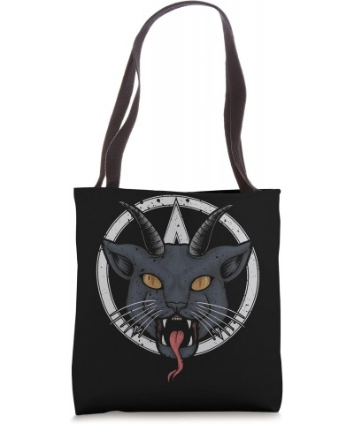 Demonic Horned Cat, Spooky Halloween Holiday Tote Bag $13.20 Totes