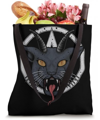 Demonic Horned Cat, Spooky Halloween Holiday Tote Bag $13.20 Totes