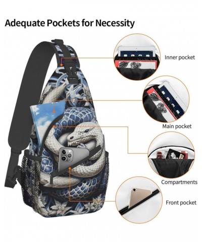 Black Dragon Sling Bag Crossbody Purse, Large Capacity Backpack Travel, Work, And Daily Use Black6 $13.57 Crossbody Bags