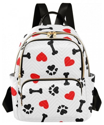 Paw Print Heart Backpack Purse for Women Anti-theft Small Fashion Travel Backpack Sports Hiking Ladies Daypack,M Medium $14.0...