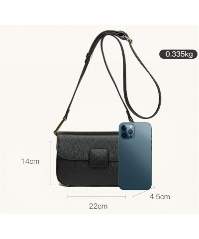 Womens Genuine Leather Fashion Tote Shoulder Bags for Ladies Black Messenger Bag Crossbody Bag for Women Handbags (Color : Bl...