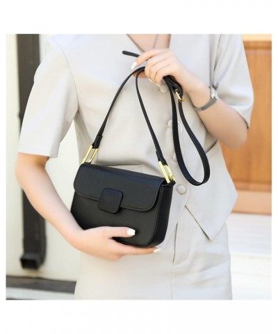 Womens Genuine Leather Fashion Tote Shoulder Bags for Ladies Black Messenger Bag Crossbody Bag for Women Handbags (Color : Bl...