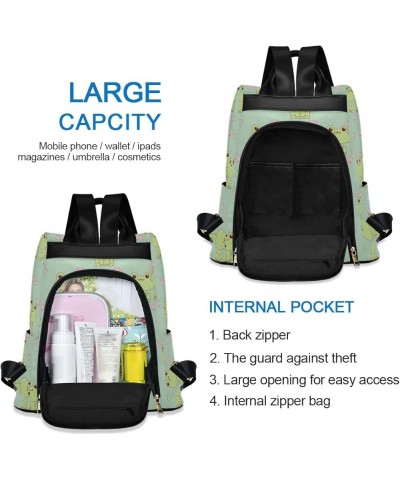 Happy Frog Backpack Purse for Women Anti-theft Handbag Travel Backpack Happy Frog $20.15 Backpacks