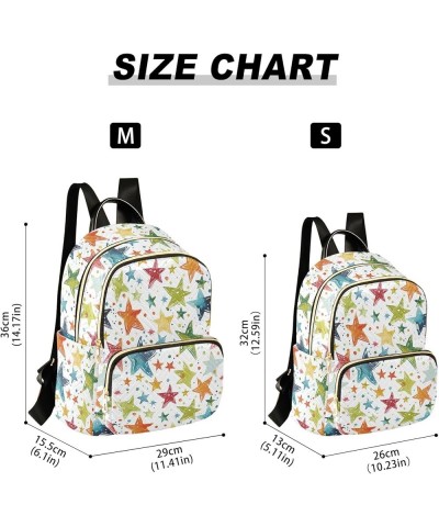 Colorful Star Theme Fashion Backpack Purse for Women, Casual Daypacks, Ladies Gift for Traveling Hiking Multicolor Small $16....