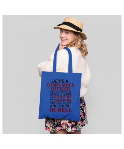 Gifts for Compliance Officer Conquer Your Work and Professional Challenges with Ease Natural White Multicolor Canvas Tote Bag...