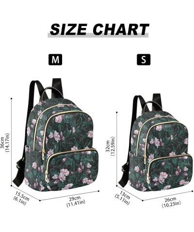 Pink Flowers and Bright Leaves Women's Backpack Purse Causal Daypack Travel College Business Trip Bag Shoulder Bag Small $16....