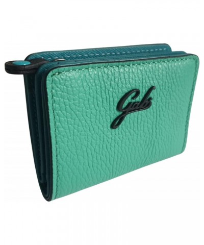 Wallet GABS Gmoney53 Made in ITALY 100% leather zip portamente cards green peperita, green, Green $61.00 Wallets