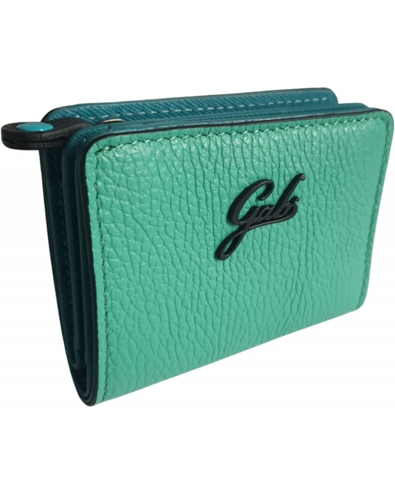 Wallet GABS Gmoney53 Made in ITALY 100% leather zip portamente cards green peperita, green, Green $61.00 Wallets