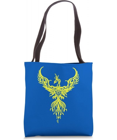 Phoenix Fantasy Fire Bird Tribal Style Art Yellow Tote Bag $13.15 Totes