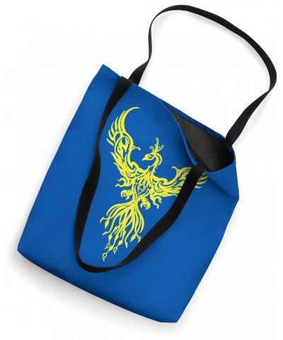 Phoenix Fantasy Fire Bird Tribal Style Art Yellow Tote Bag $13.15 Totes