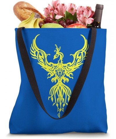 Phoenix Fantasy Fire Bird Tribal Style Art Yellow Tote Bag $13.15 Totes