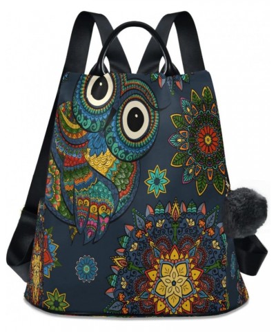 Mandala Owl Bohemian Aztec Boho Large Women's Fashion Casual Backpack Purse Shoulder Travel Bag $21.19 Backpacks