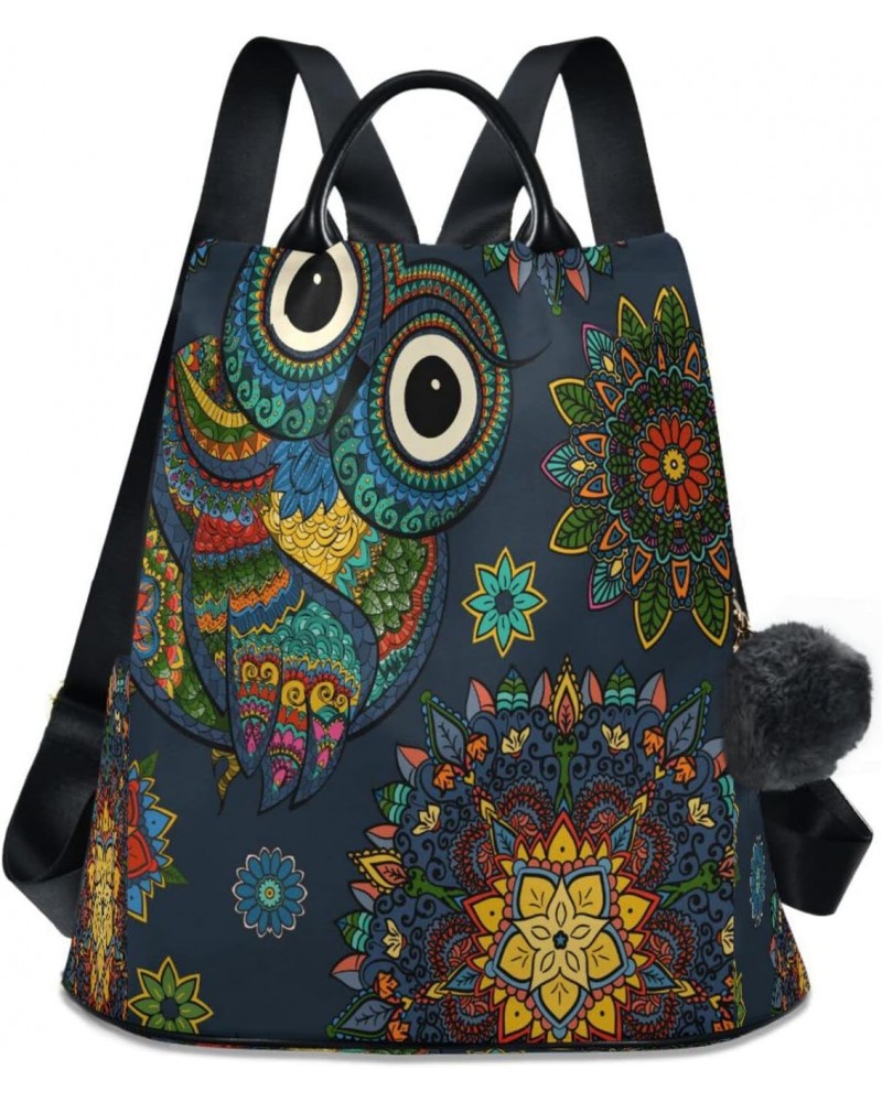 Mandala Owl Bohemian Aztec Boho Large Women's Fashion Casual Backpack Purse Shoulder Travel Bag $21.19 Backpacks