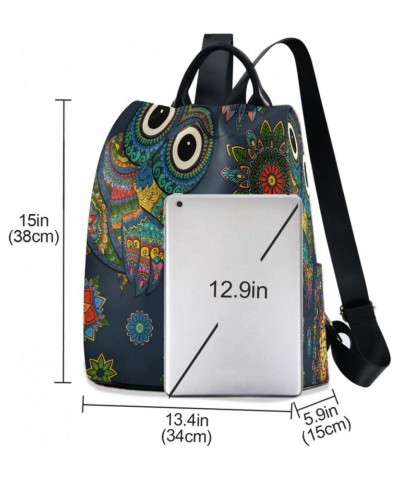 Mandala Owl Bohemian Aztec Boho Large Women's Fashion Casual Backpack Purse Shoulder Travel Bag $21.19 Backpacks