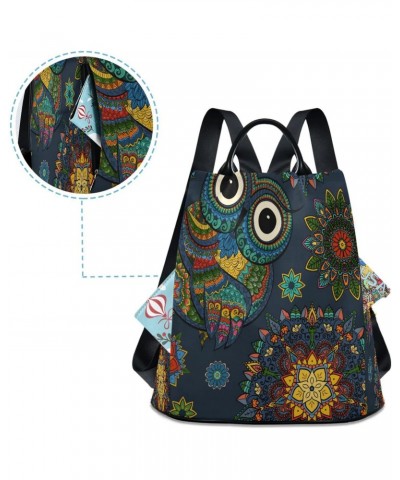 Mandala Owl Bohemian Aztec Boho Large Women's Fashion Casual Backpack Purse Shoulder Travel Bag $21.19 Backpacks