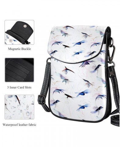 Crossbody Bags for Women,Crossbody Bag Men,Small Sling Bag,Animal Art Floral Crane,Crossbody Purse $14.60 Crossbody Bags