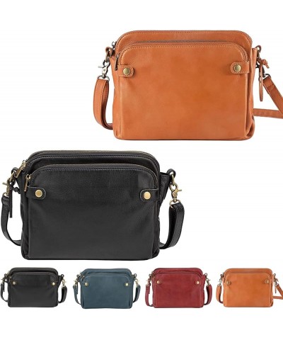 Crossbody Leather Shoulder Bags and Clutches, 3 Layer Crossbody Leather Shoulder Bags and Clutches Brown+black $31.94 Crossbo...