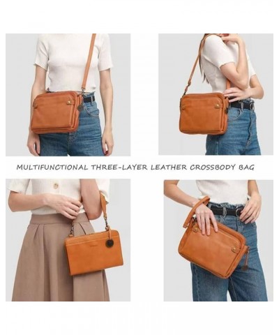 Crossbody Leather Shoulder Bags and Clutches, 3 Layer Crossbody Leather Shoulder Bags and Clutches Brown+black $31.94 Crossbo...