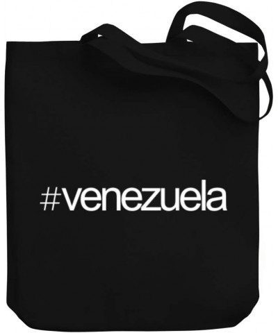 Hashtag Venezuela Bold Text Canvas Tote Bag 10.5" x 16" x 4 $23.19 Totes