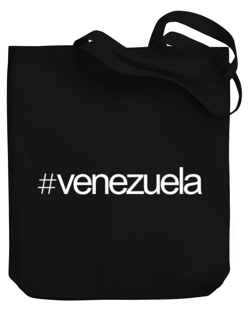 Hashtag Venezuela Bold Text Canvas Tote Bag 10.5" x 16" x 4 $23.19 Totes