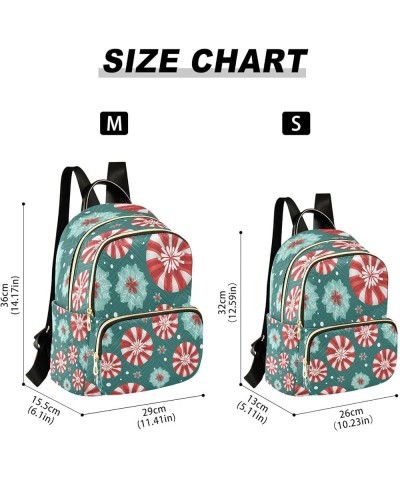 Color Candy Snowflake Merry Christmas Women Backpack Purse Ladies Fashion Shoulder Bag Daypack Travel Bag 10L Small $15.05 Ba...