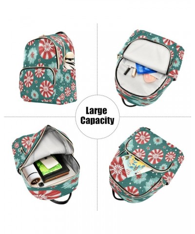 Color Candy Snowflake Merry Christmas Women Backpack Purse Ladies Fashion Shoulder Bag Daypack Travel Bag 10L Small $15.05 Ba...